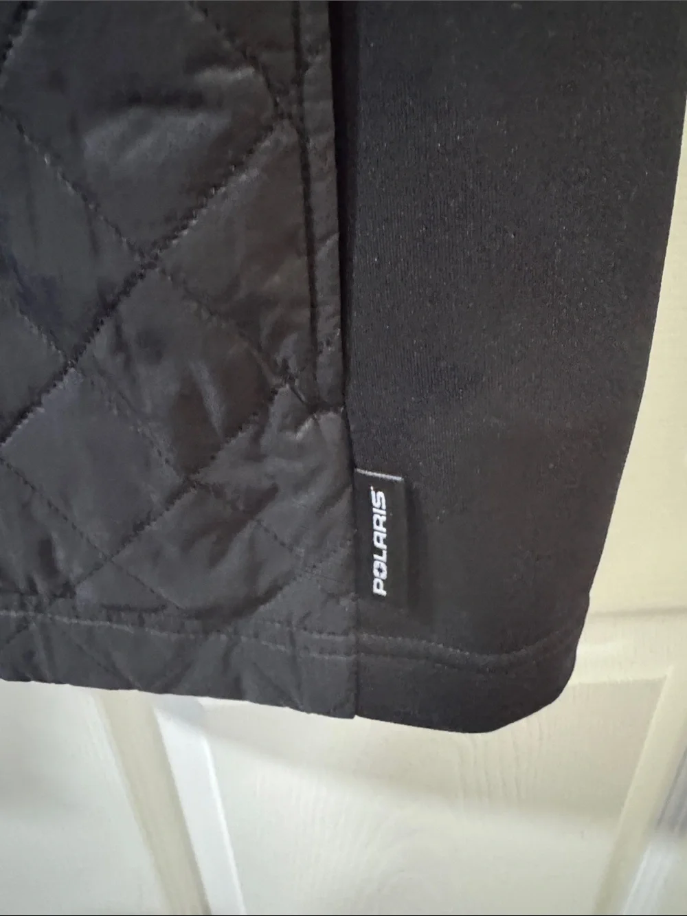 Women's Black Polaris Quilted Vest with Reddish Pink Trim - Picture 4 of 6